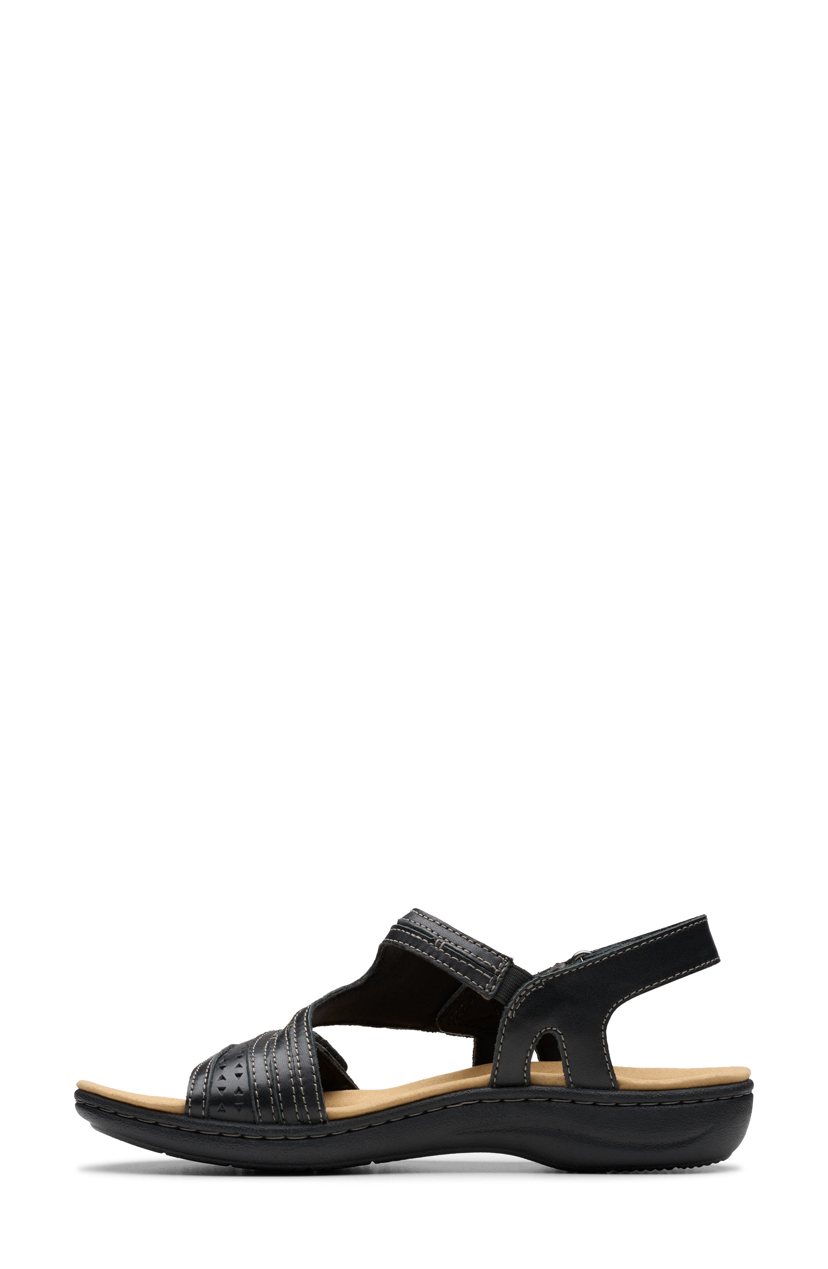 Clarks<sup>®</sup> Laurieanne Faye Sandal, Alternate, color, Black Leather