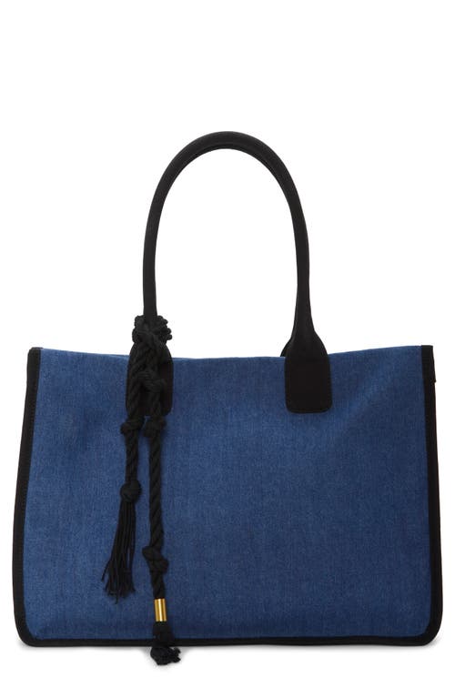 Vince Camuto Orla Denim Tote In Blue