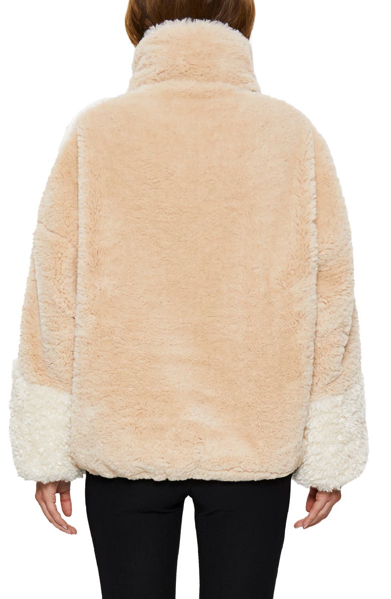 OOF WEAR Oversize Faux Fur Jacket, Alternate, color, Sabbia
