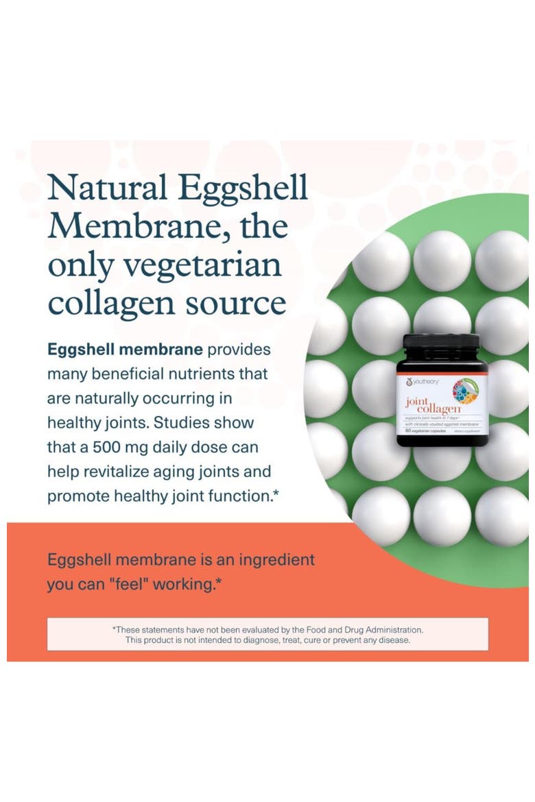 Joint Collagen Vegetarian Supplement with Eggshell Membrane and Boswellia Extract 60 Vegetarian Capsules, Alternate, color, None