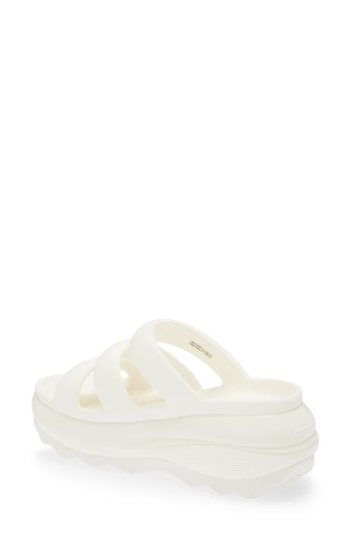 Crocs Mega Crush Platform Wedge Sandal In Chalk