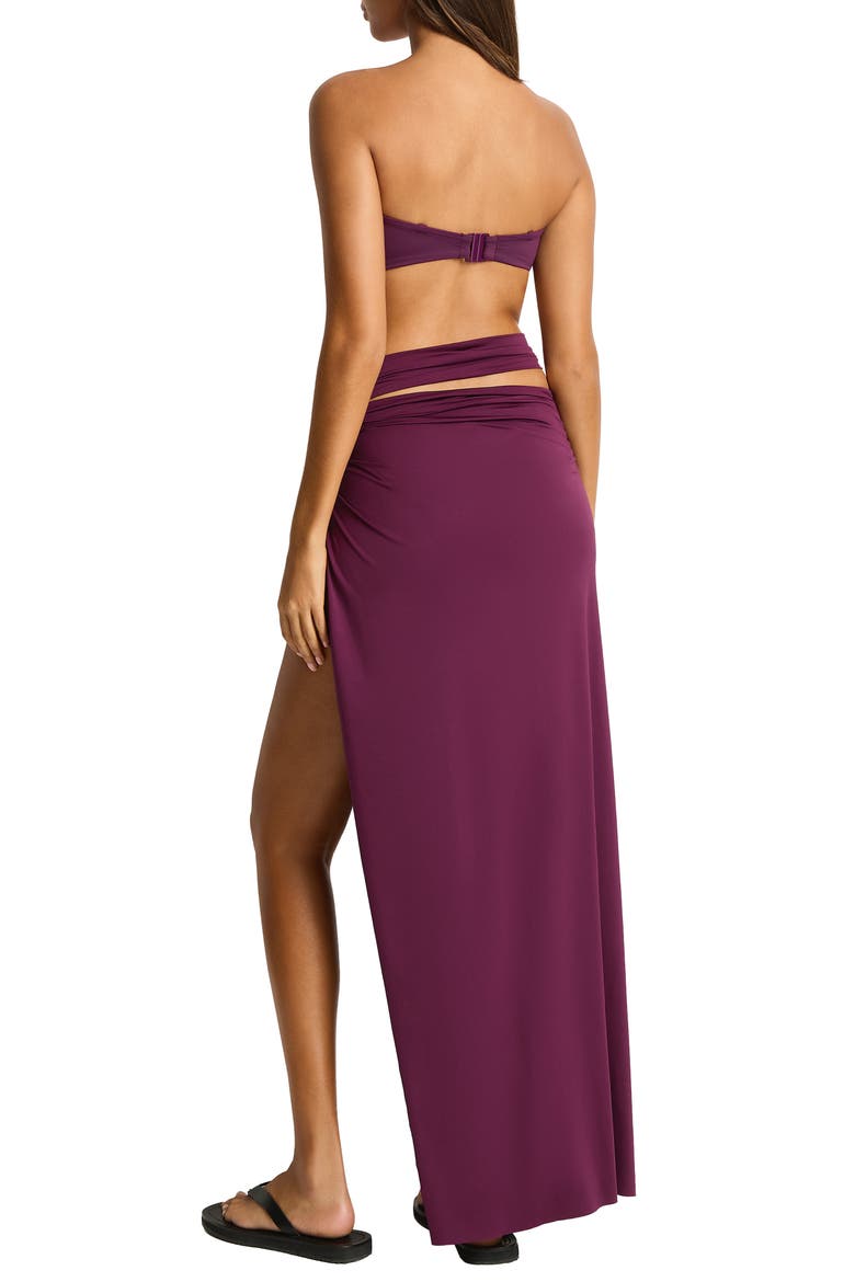 Essentials Edit Sarong, Alternate, color, CLARET