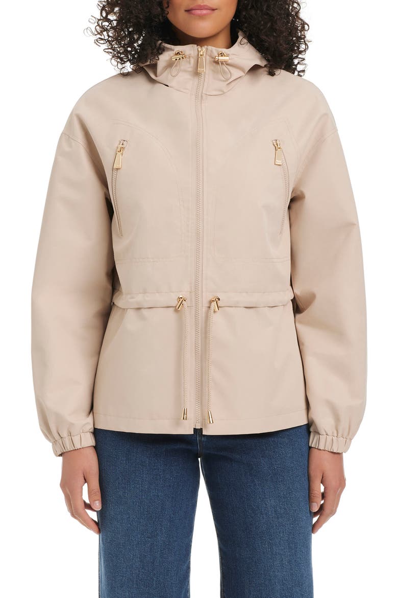 crop hooded jacket, Main, color, FIRED CLAY