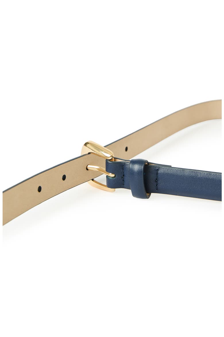 Kennedy Mini Leather Belt, Alternate, color, NAVY GOLD
