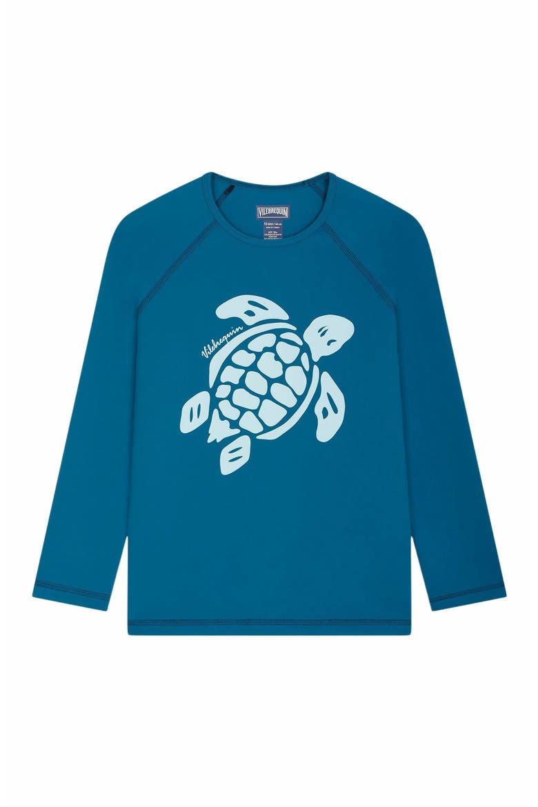 Kids' Solid Long Sleeve Rashguard, Main, color, PAON