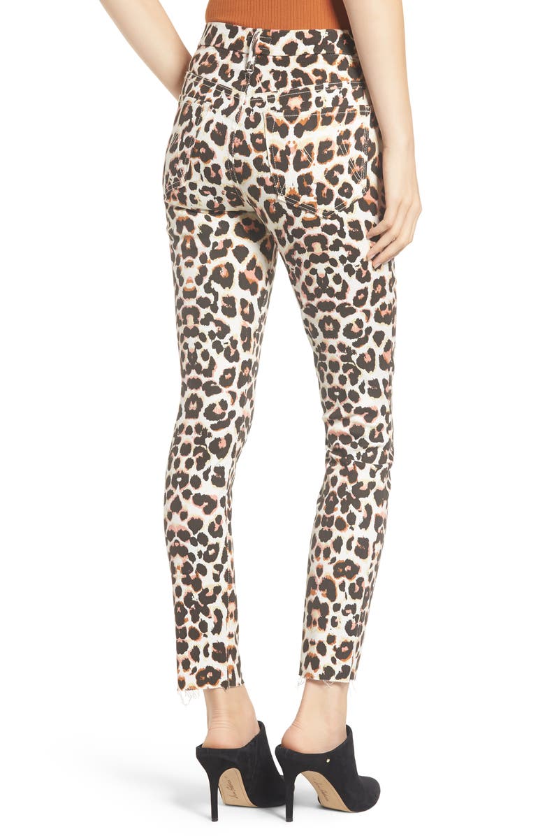 MOTHER The Looker High Waist Frayed Ankle Skinny Jeans, Alternate, color, 