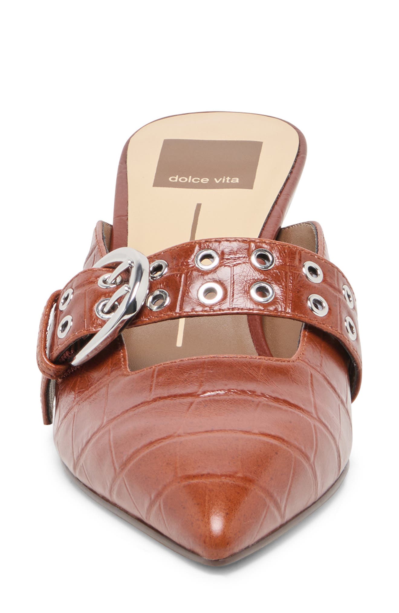 Cyrah Mule, Alternate, color, HICKORY CROCO EMBOSS