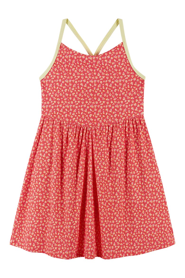 Kids' Print Skater Dress, Main, color, ORANGE