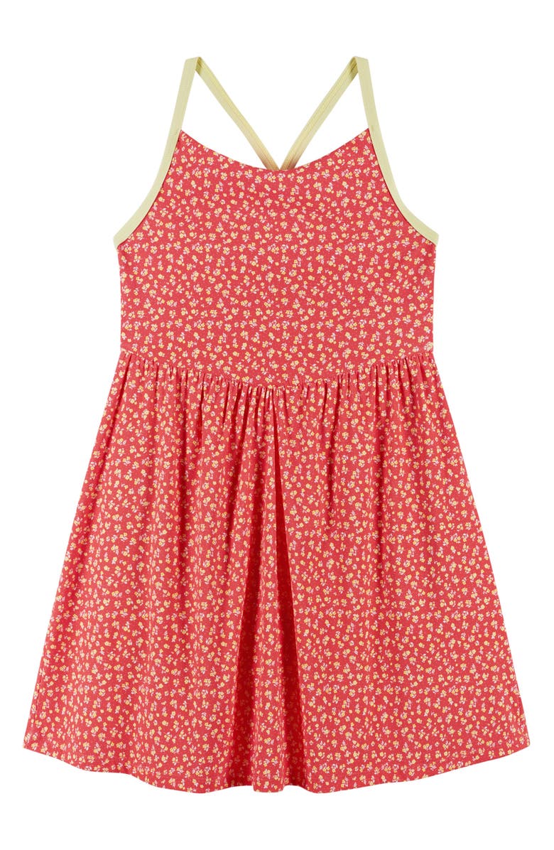 Andy & Evan Kids' Print Skater Dress, Main, color, Orange
