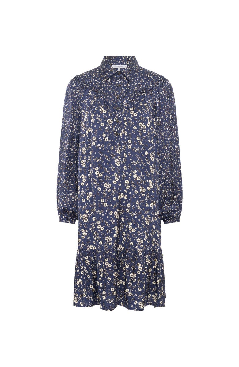 GERARD DAREL Leana Printed Shirt Dress, Alternate, color, Navy Blue