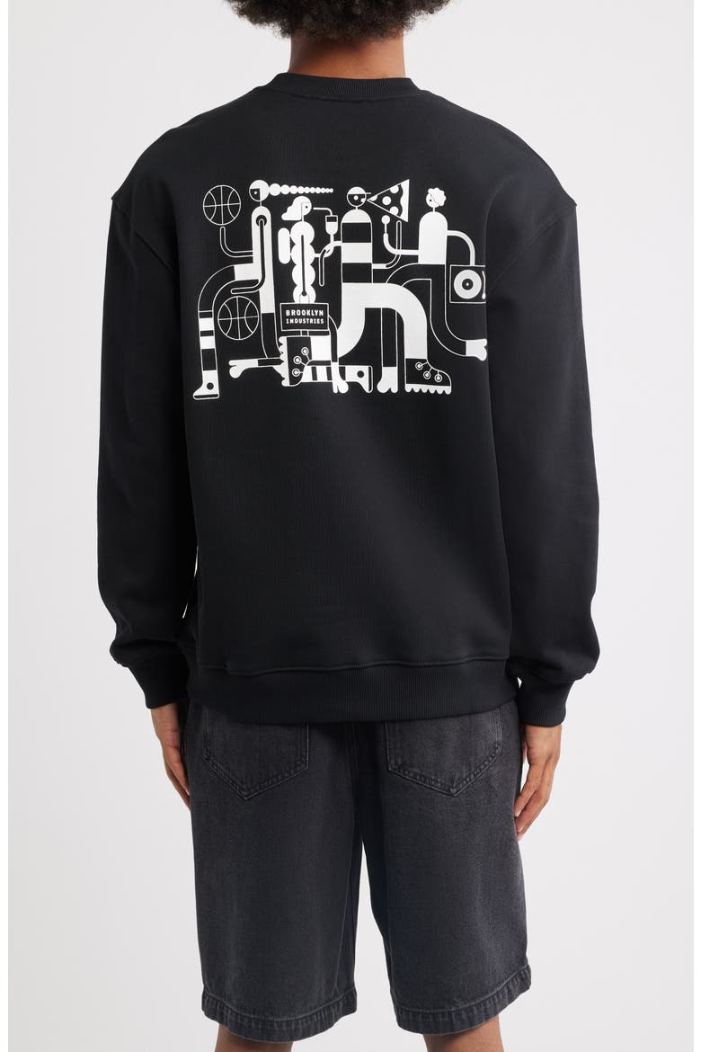 Logo Graphic Sweatshirt, Alternate, color, BLACK