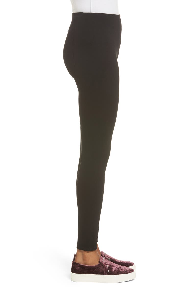 Lyssé High Waist Seamed Leggings, Alternate, color, BLACK