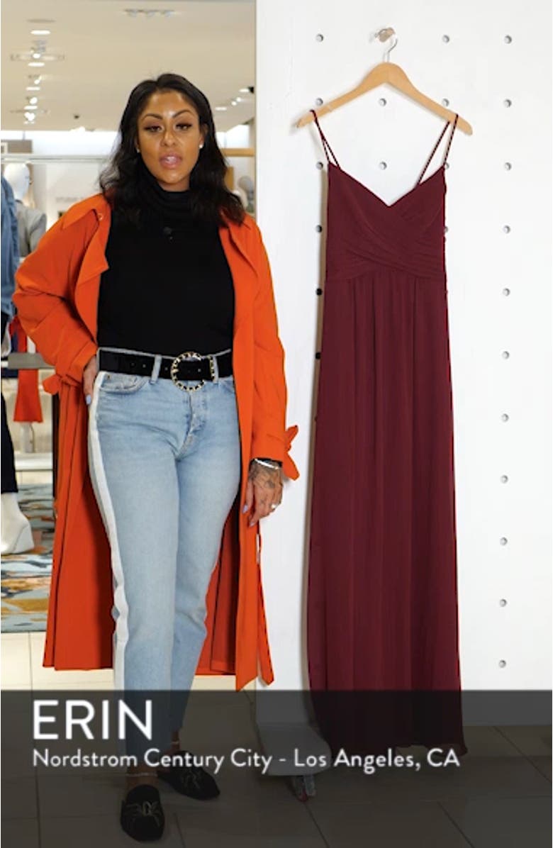 Surplice Neck Chiffon Gown, sales video thumbnail