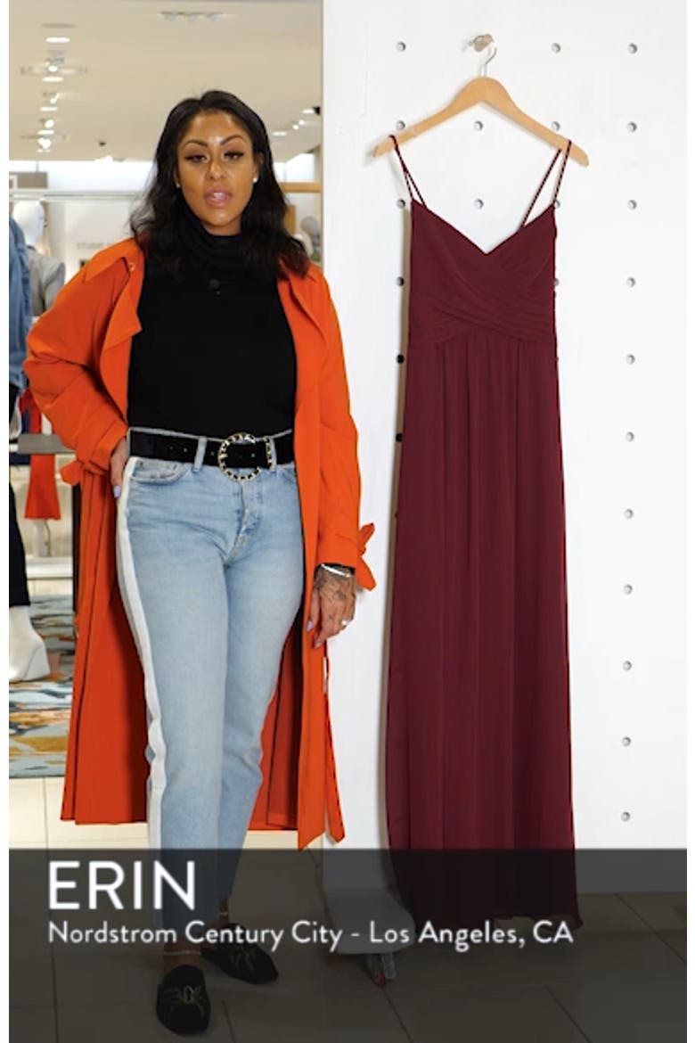 Surplice Neck Chiffon Gown video