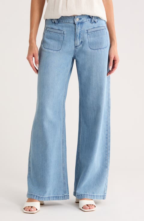 Liquid Denim Wide Leg Jeans (Flip Side Wash)