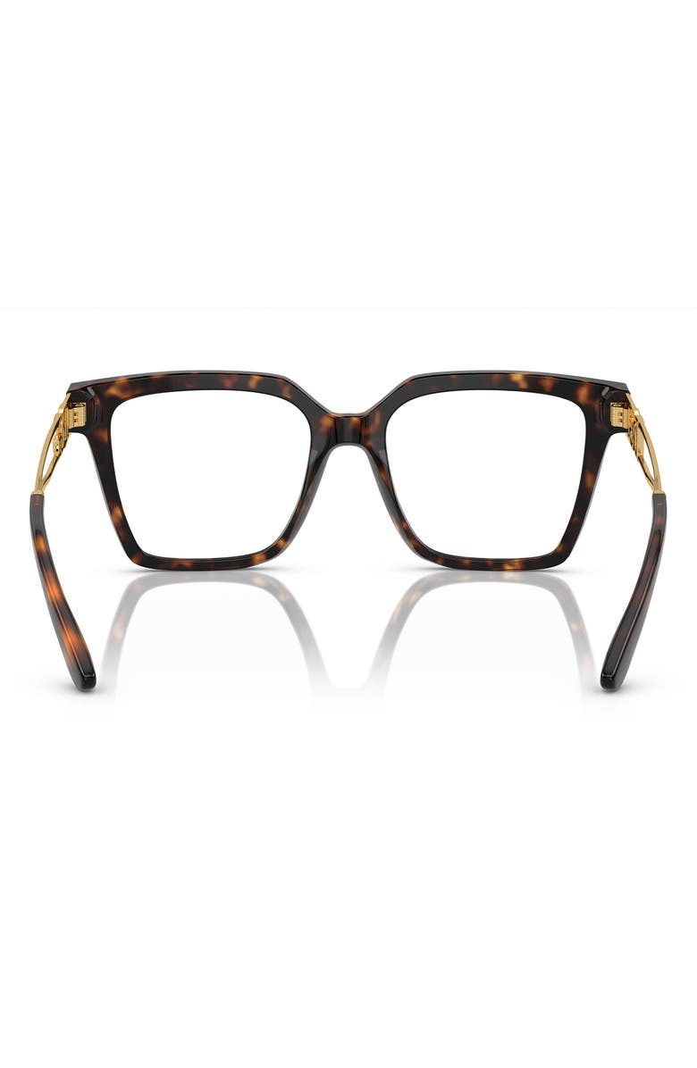 Dolce&Gabbana 53mm Square Optical Glasses, Alternate, color, Havana / Demo Lens