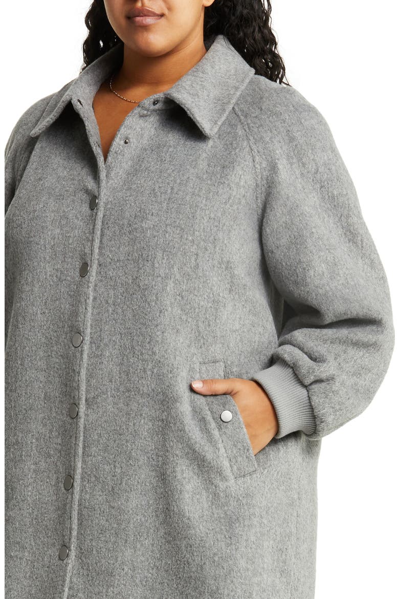 Raglan Longline Coat, Alternate, color, GREY MEDIUM CHARCOAL HEATHER