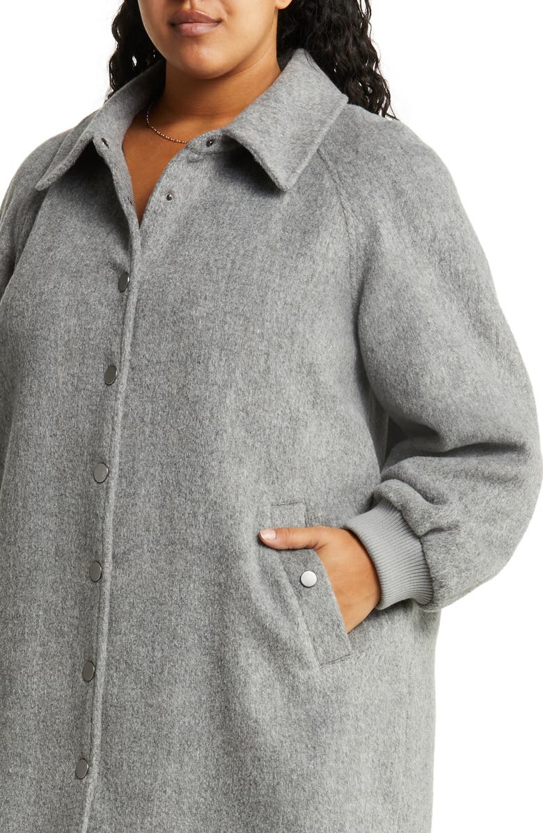 Treasure & Bond Raglan Longline Coat, Alternate, color,