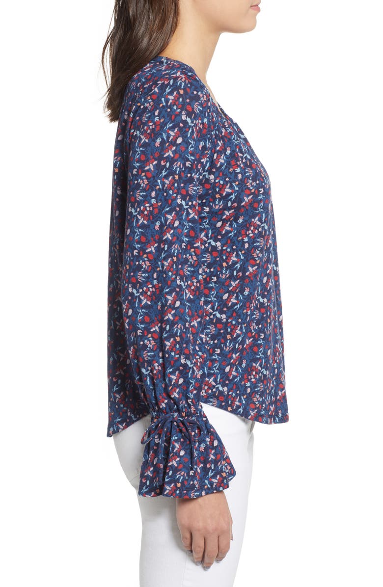 Lucky Brand Tie Sleeve Blouse, Alternate, color, 