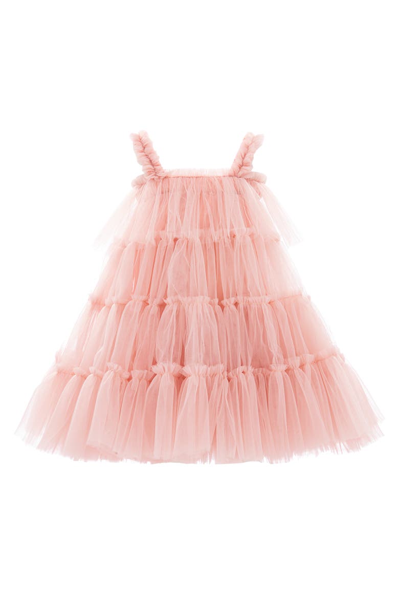 Isoldea Tulle Ruffle Dress, Main, color, Pink