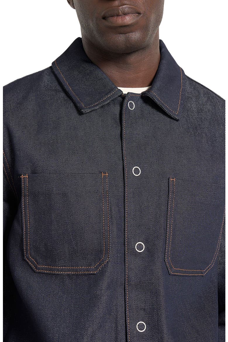 Asher Unisex Denim Shirt, Alternate, color, Indigo
