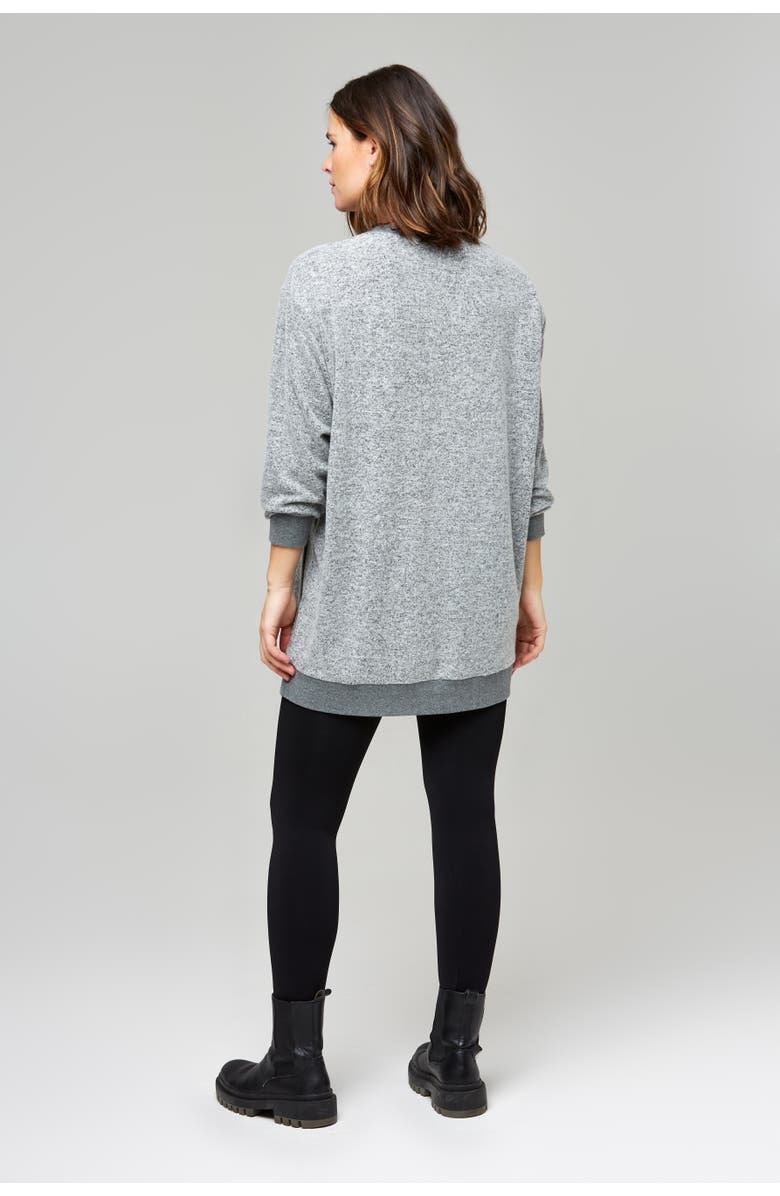 Nom Maternity Jo Maternity & Nursing Hooded Sweatshirt, Alternate, color, Grey