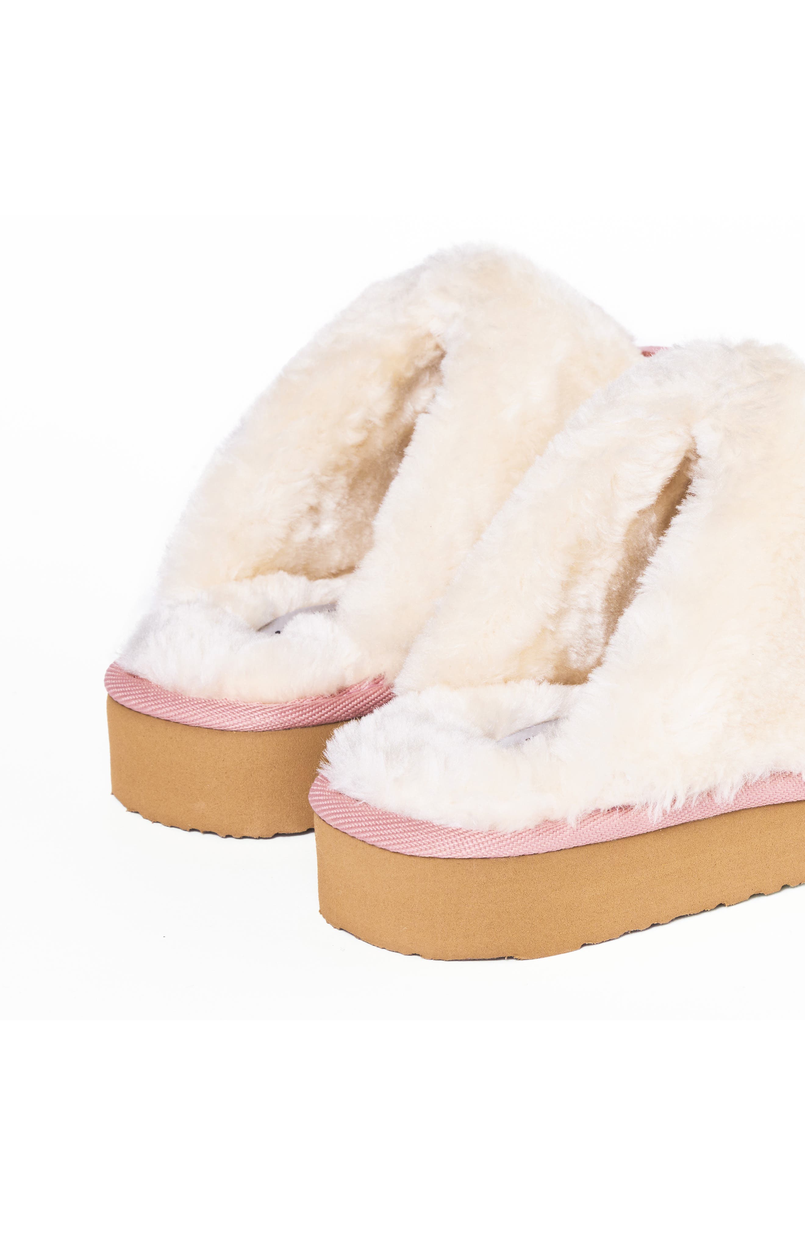 Fluffy Scuff Slipper, Alternate, color, SPARKLE PINK