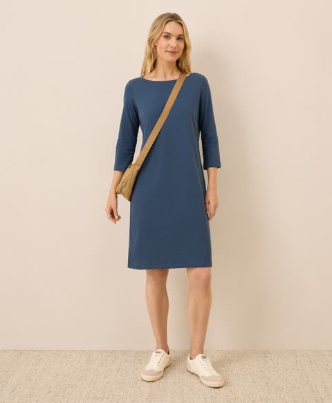 Organic Cotton Softspun Boat Neck Dress