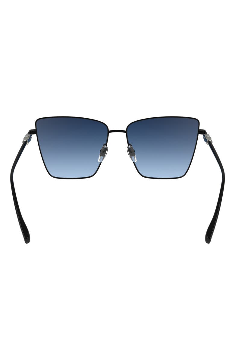 Longchamp 55mm Gradient Square Sunglasses, Alternate, color, Black