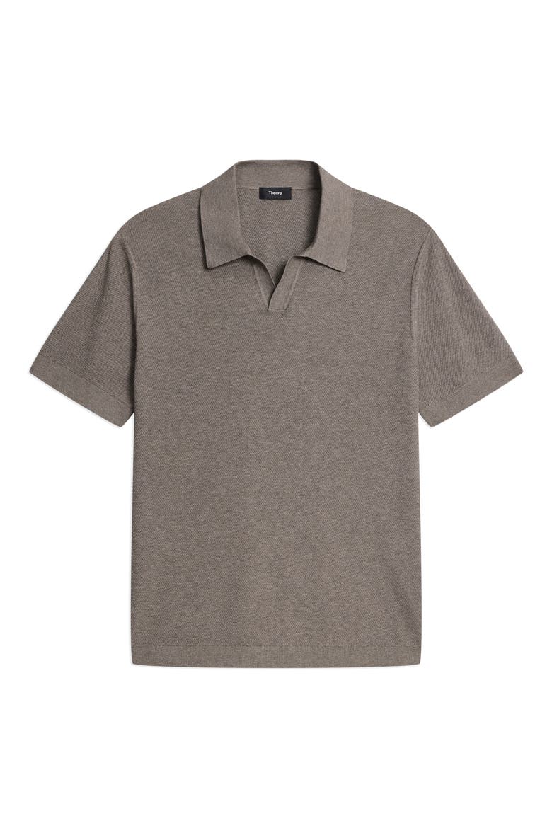 Brenan Johnny Collar Polo, Alternate, color, MOREL MELANGE