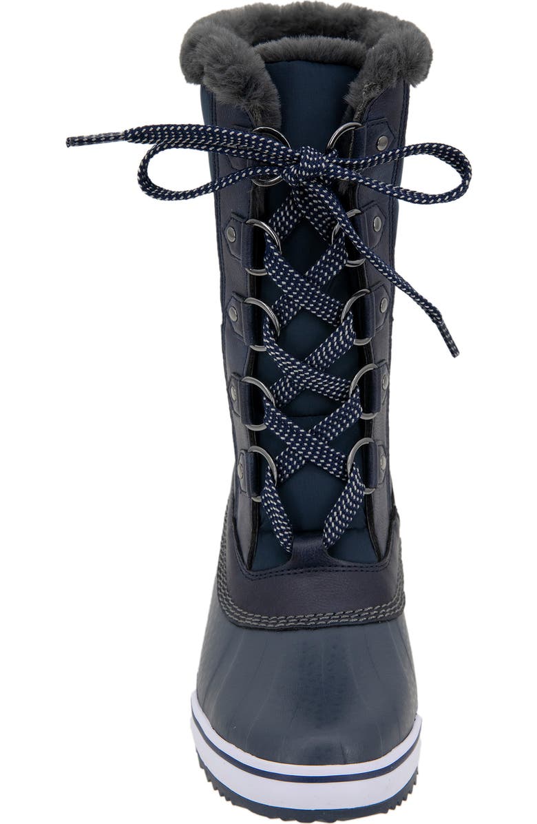 JBU Siberia Waterproof Faux Fur Lined Boot, Alternate, color, Navy