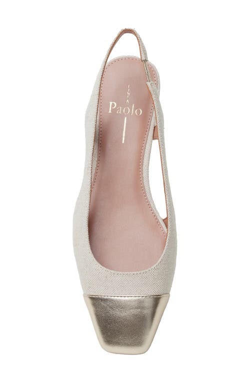 Shop Linea Paolo Charley Slingback Pump In Natural/gold/gold