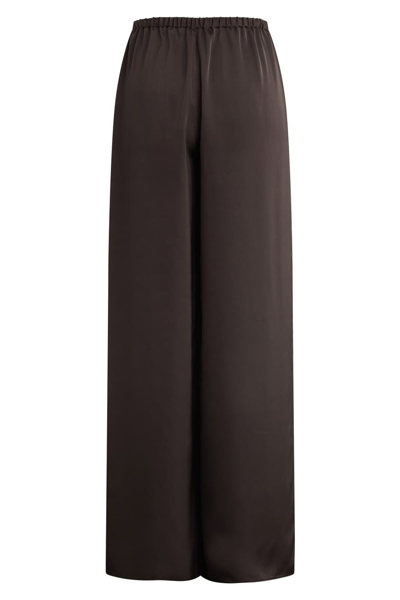 The Effortless Satin Wide Leg Pants, Alternate, color, ESPRESSO
