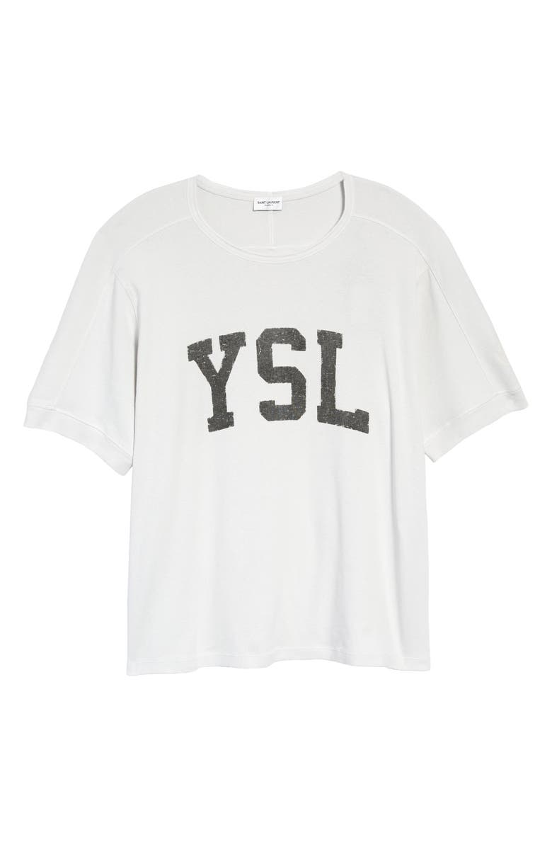 Saint Laurent Men's YSL Logo Graphic Tee, Main, color, 