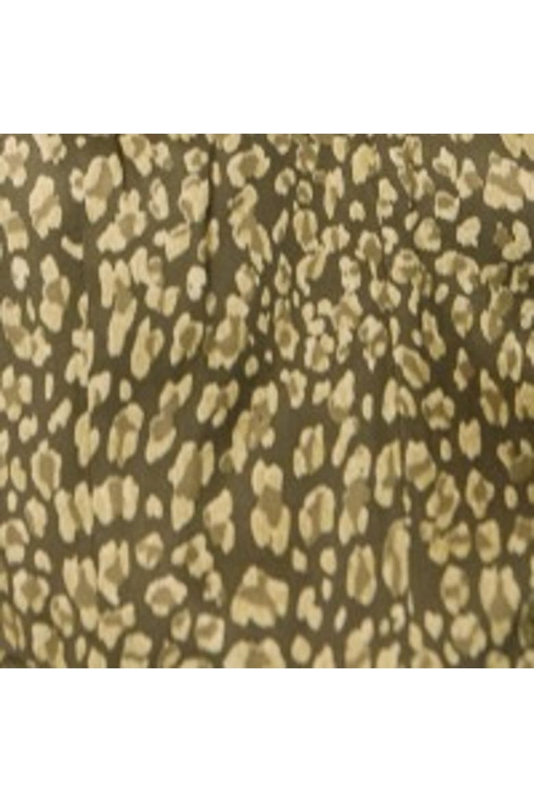 Leopard Short Sleeve Midi Dress, Alternate, color, Green/Multi