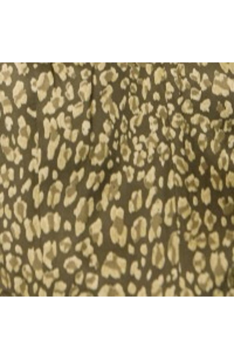 Whistles Leopard Short Sleeve Midi Dress, Alternate, color, Green/Multi