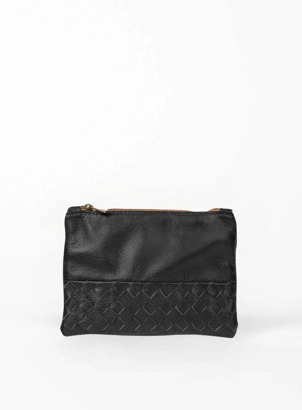 Deux Mains Woven Pouch, Main, color, Black - Small