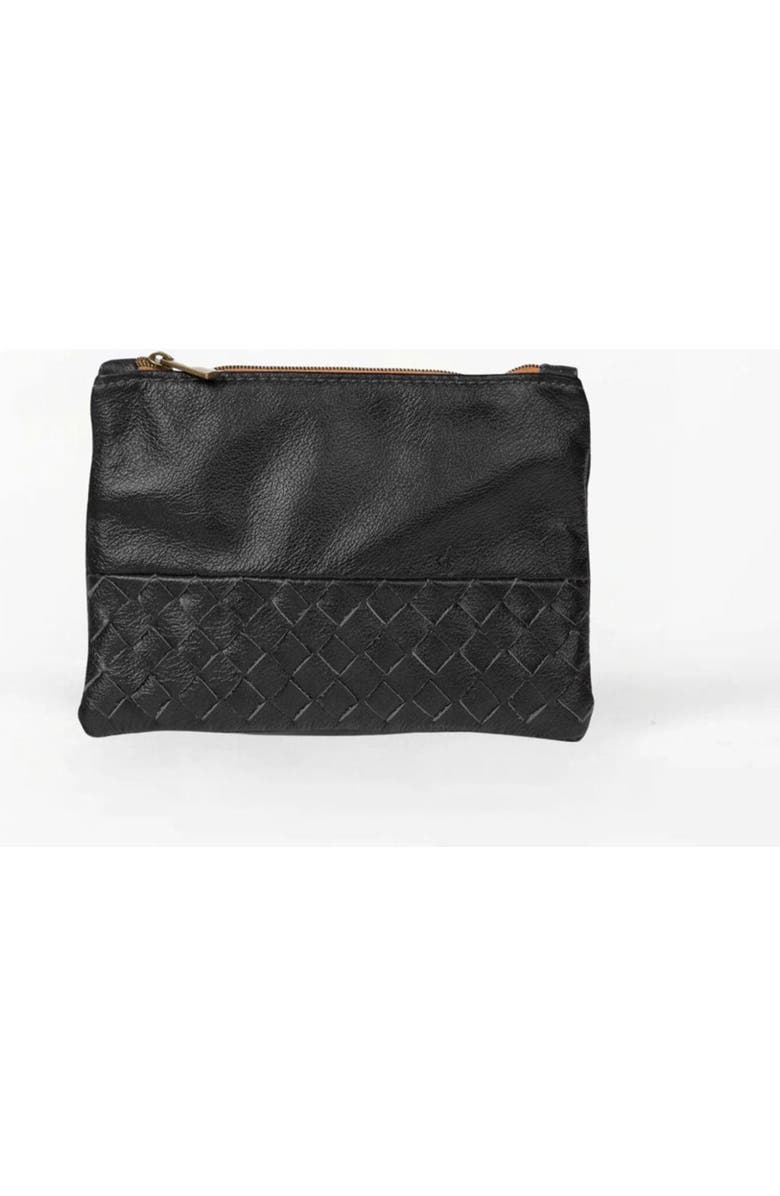 Deux Mains Woven Pouch, Main, color, Black - Small