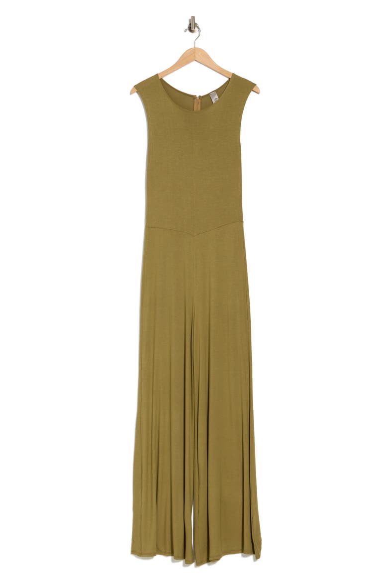 Sleeveless Wide Leg Jumpsuit, Main, color, OLIVE MOSS