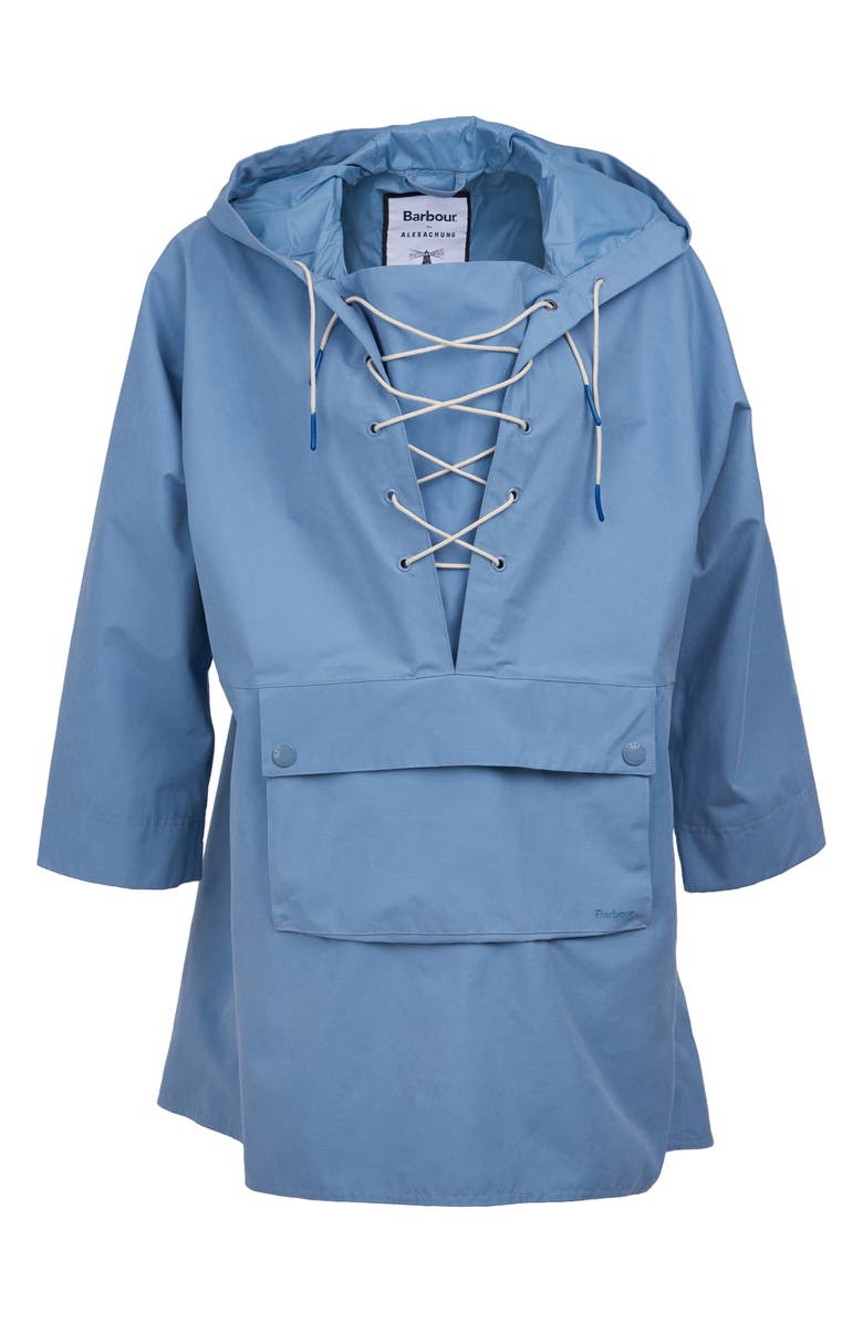 Barbour x ALEXACHUNG Pip Lace-Up Waterproof Hooded Raincoat, Alternate, color,