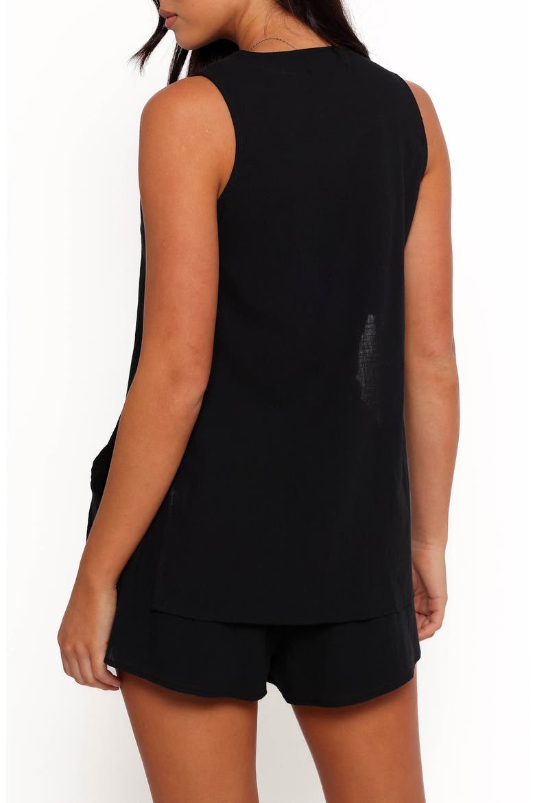 Miller Cotton Gauze Vest & Shorts Set, Alternate, color, BLACK