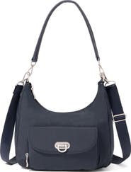 BAGGALLINI Coastal Flip Lock Half Moon Bag