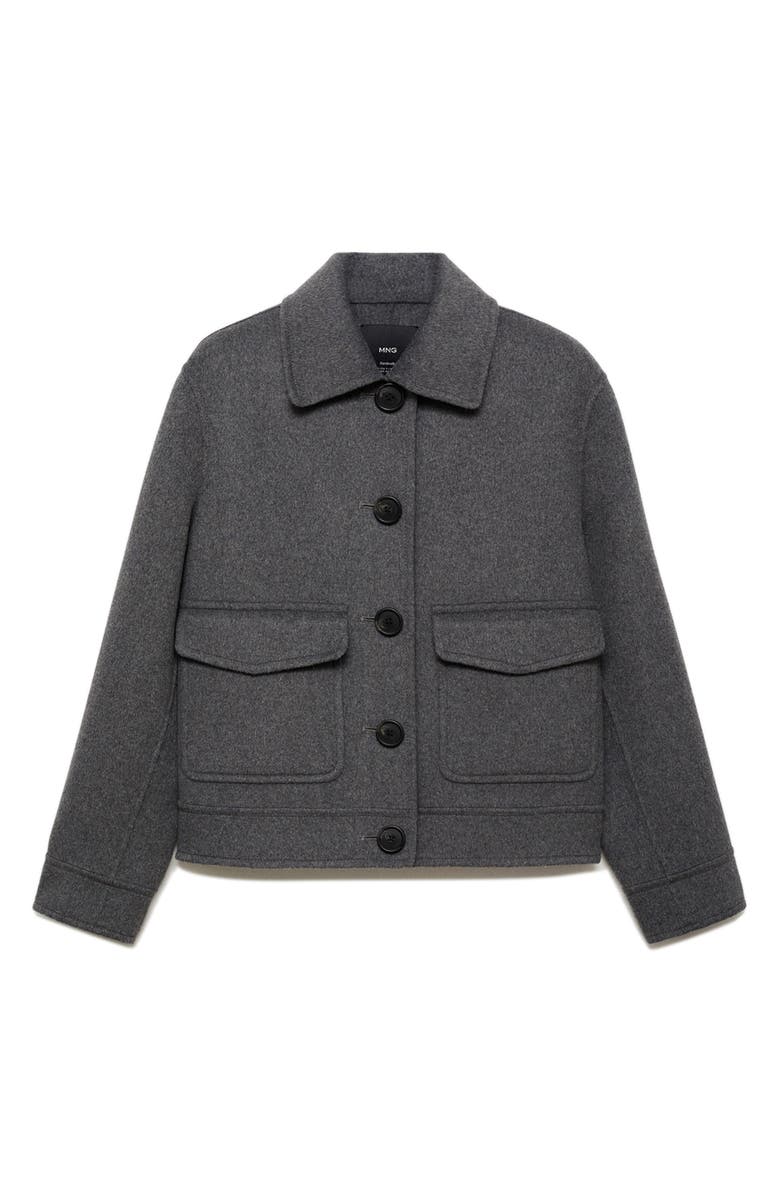 MANGO Wool Blend Jacket, Alternate, color, 