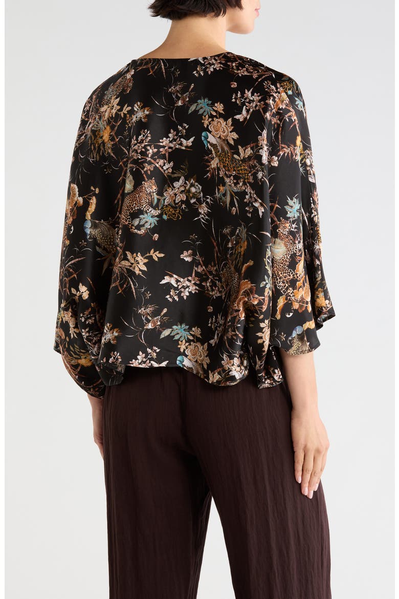 Parma Sleeve Silk Top, Alternate, color, BLACK MULTI TAPESTRY JUNGLE