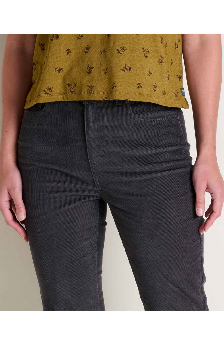 Toad & Co Women's Coaster Cord Slim Pant, Alternate, color, Soot