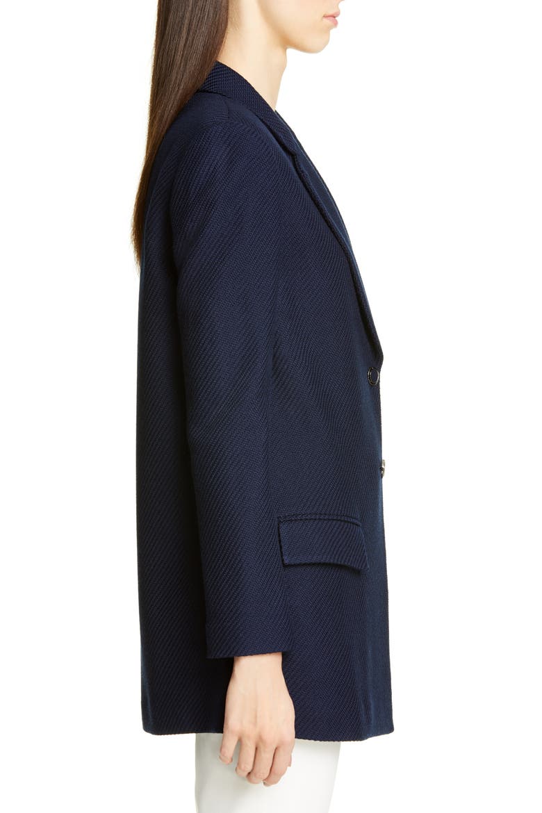 Sarga Knit Twill Jacket, Alternate, color, NAVY