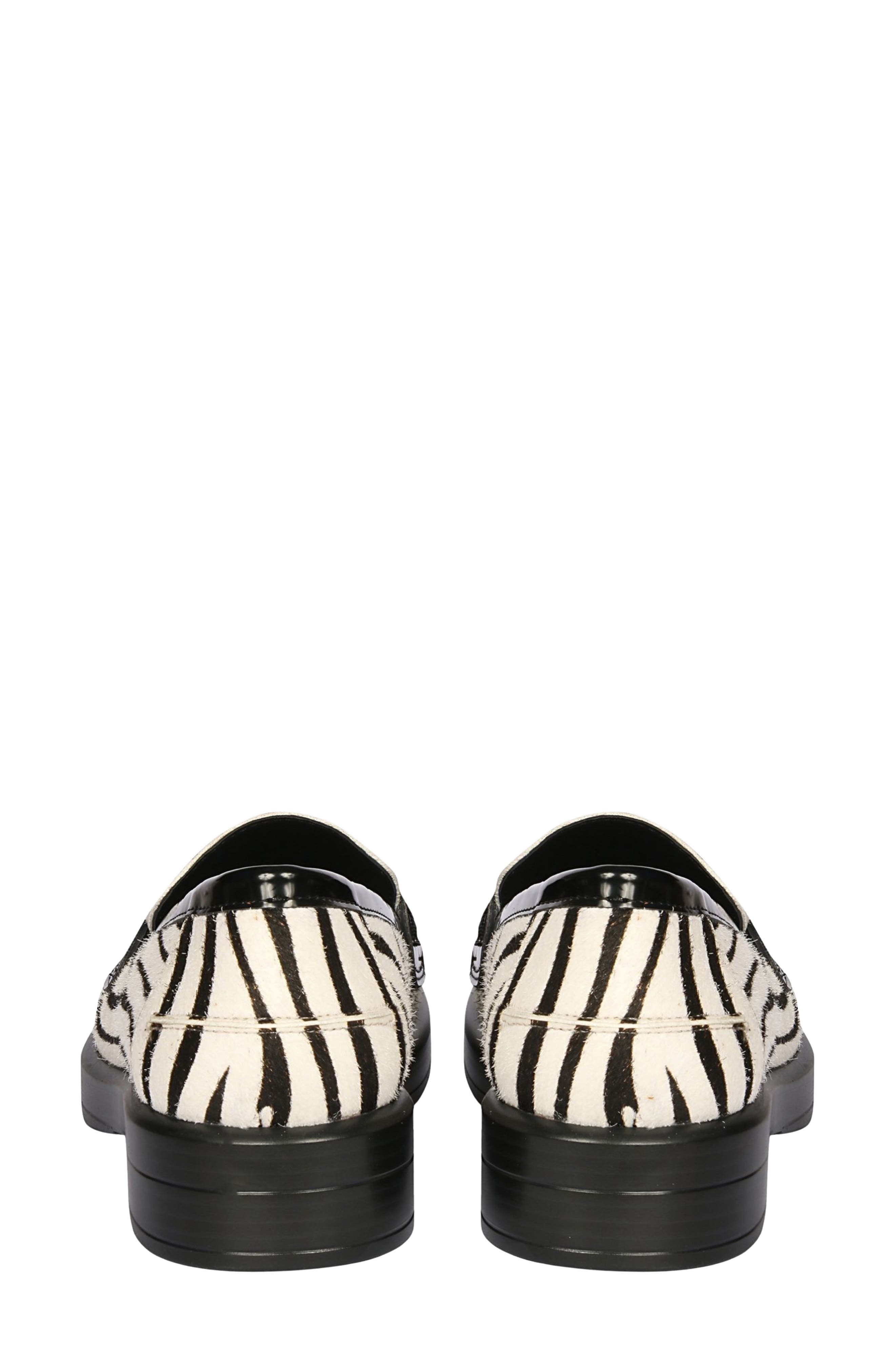 SAINT G Zuri Zebra Loafer, Alternate, color, Black/ White