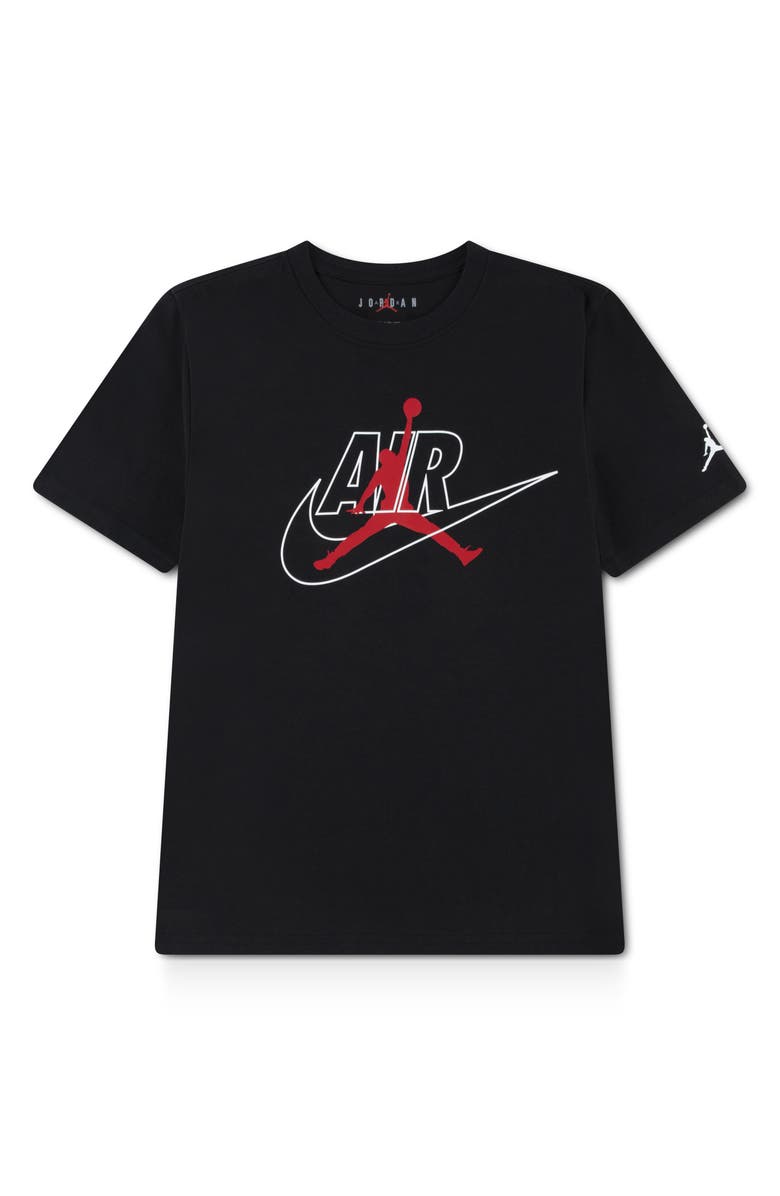 Jordan Kids' Swoosh Air Graphic T-Shirt, Main, color, Black