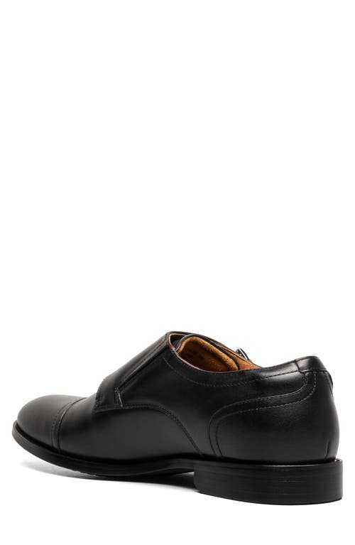 Florsheim Ruvo Monk Shoe In Black Smooth