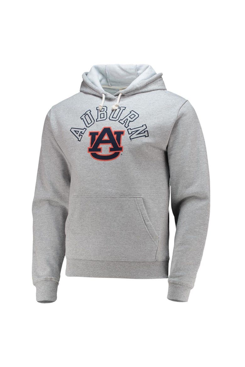 Men's League Collegiate Wear Heathered Gray Auburn Tigers Seal Neuvo Essential Fleece Pullover Hoodie, Alternate, color, Heather Gray